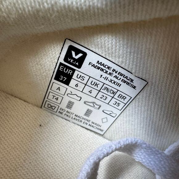 VEJA Campo Canvas Sneakers XXIII Women’s Size 6 EU 37 White Steel Light Blue EUC - Picture 10 of 10